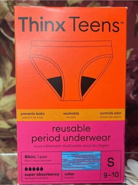 Thinx Teens Reusable Period Underwear - Size S) NIB ( blue)